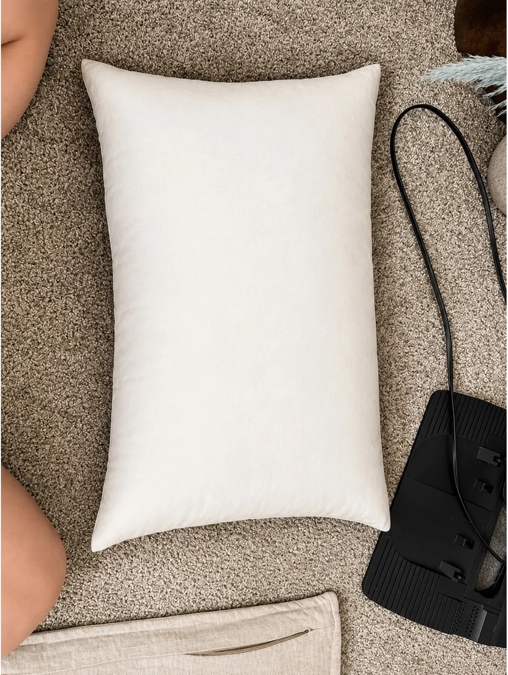 13x20 Rectangular White Down Decorative Pillow Insert